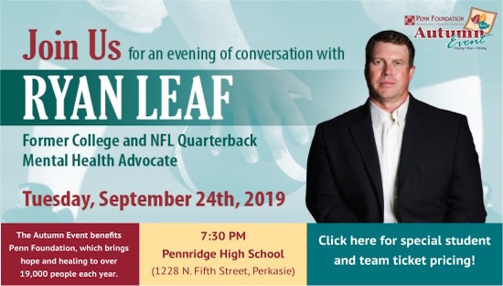 Hear Former NFL Quarterback Ryan Leaf at Penn Foundation's Autumn Event